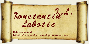 Konstantin Labotić vizit kartica